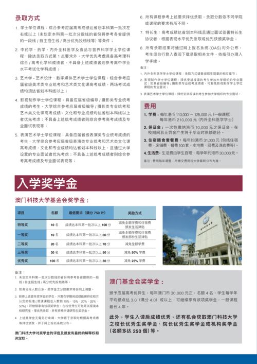 澳门科技大学录取通知