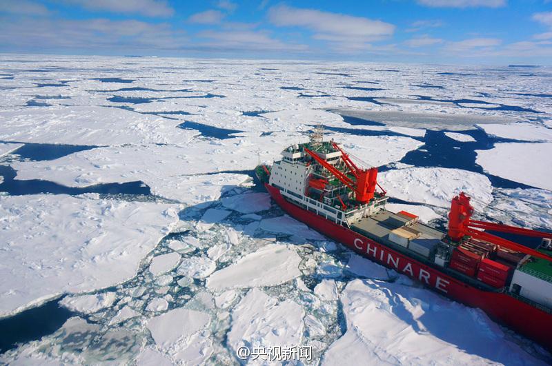 中国科考船雪龙号环南极大陆考察