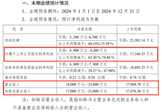 川大智胜可能被实施退市风险警示，预计2024年归母净利润为负值